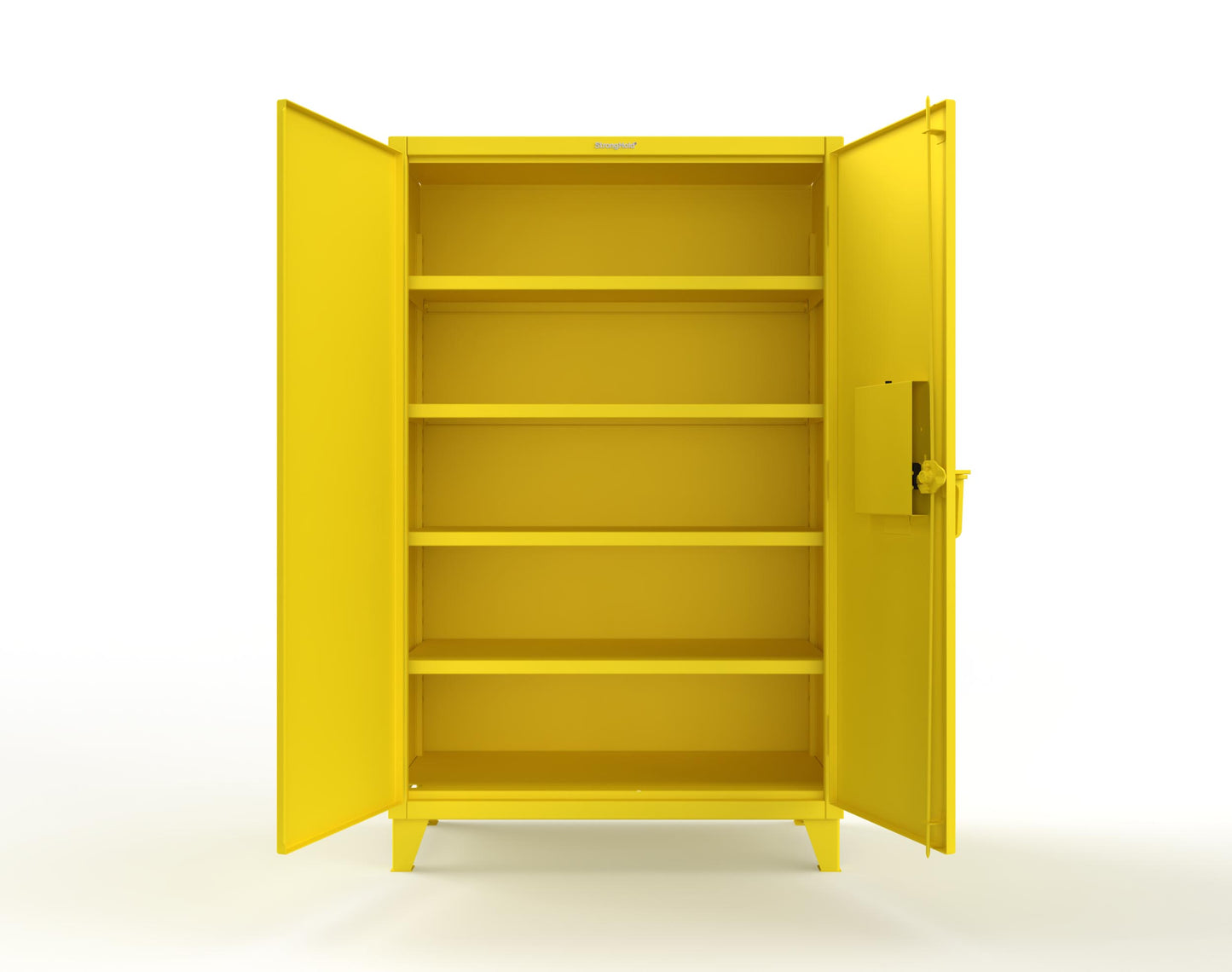 Extreme Duty 12 GA Cabinet with 4 Shelves Secured by Network-Capable Electronic Lock with Card Reader (HID) - 48 In. W x 24 In. D x 78 In. H - 46-244-NX-1021