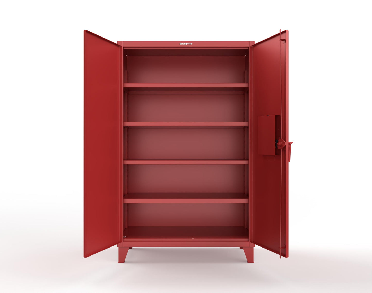 Extreme Duty 12 GA Cabinet with 4 Shelves Secured by Network-Capable Electronic Lock with Card Reader (HID) - 48 In. W x 24 In. D x 78 In. H - 46-244-NX-3001