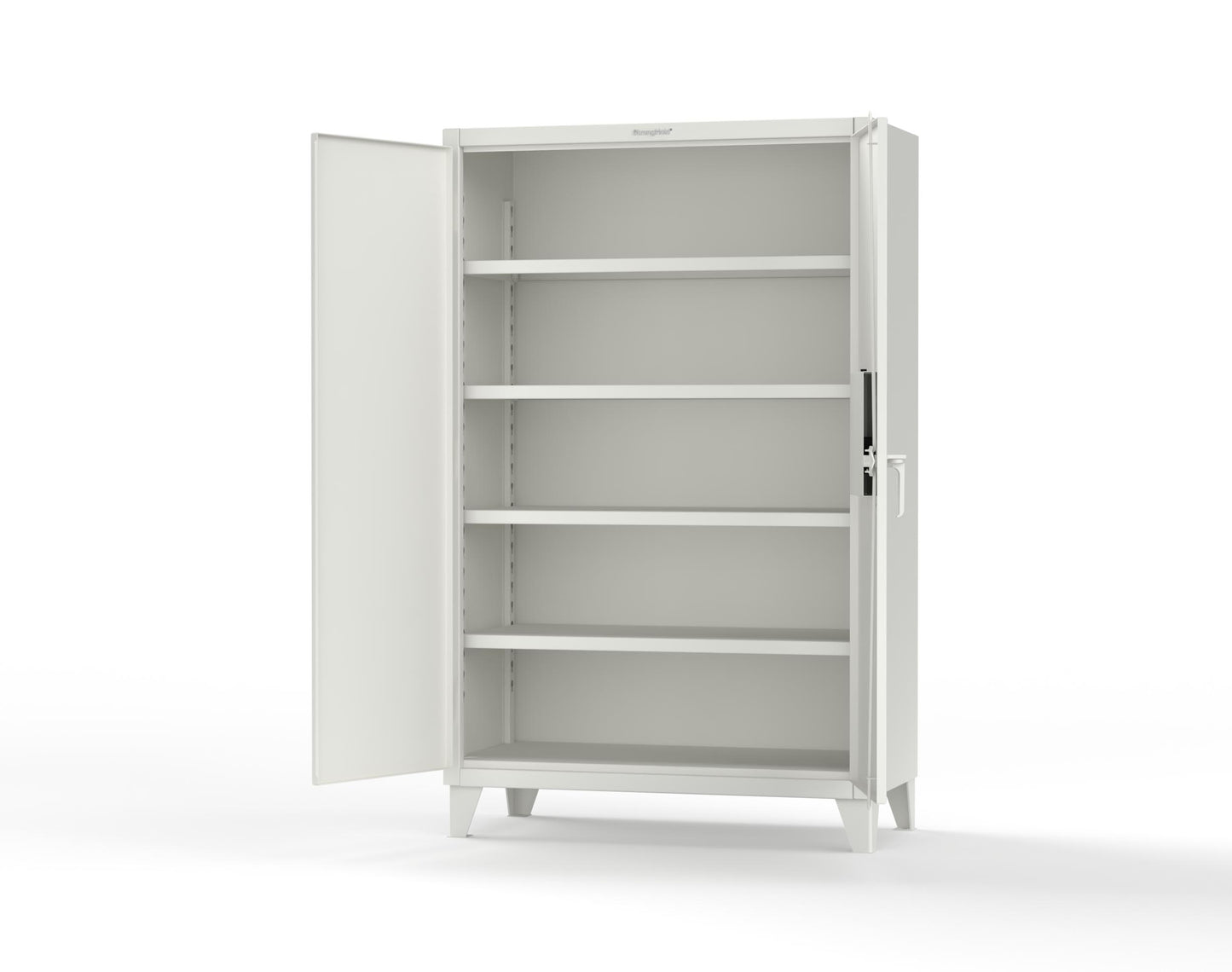 Extreme Duty 12 GA Cabinet with 4 Shelves Secured by Network-Capable Electronic Lock with Card Reader (HID) (Software Included) - 48 In. W x 24 In. D x 78 In. H - 46-244-NX-ST-9003