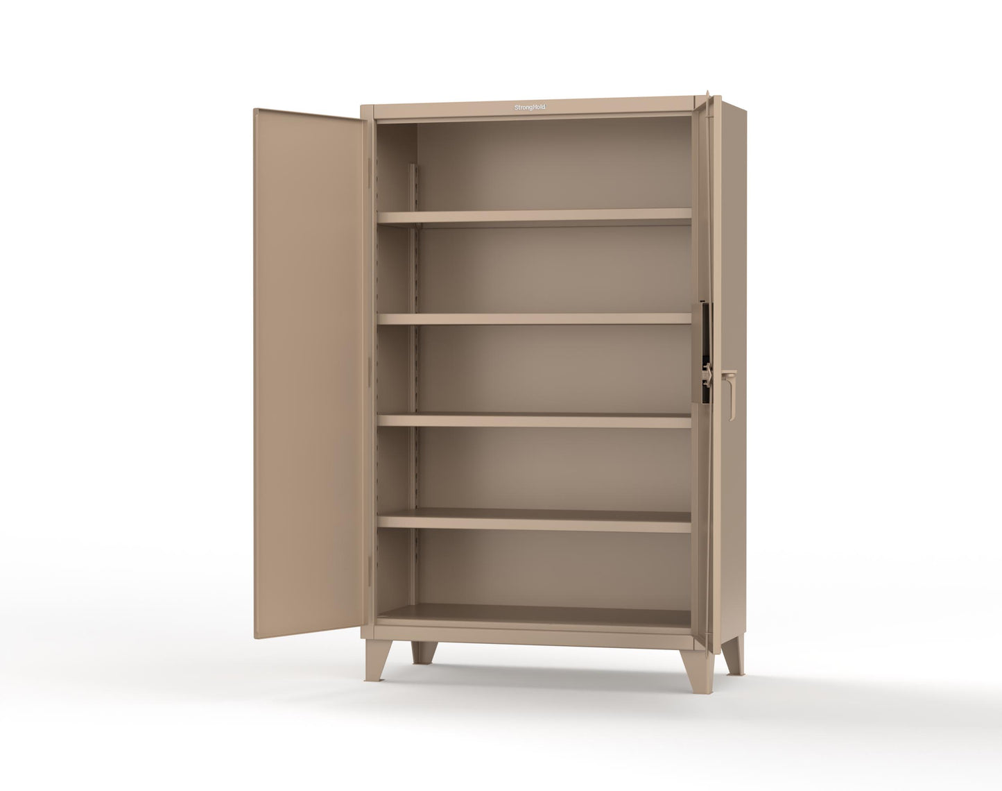 Extreme Duty 12 GA Cabinet with 4 Shelves Secured by Network-Capable Electronic Lock with Card Reader (HID) - 48 In. W x 24 In. D x 78 In. H - 46-244-NX-1019