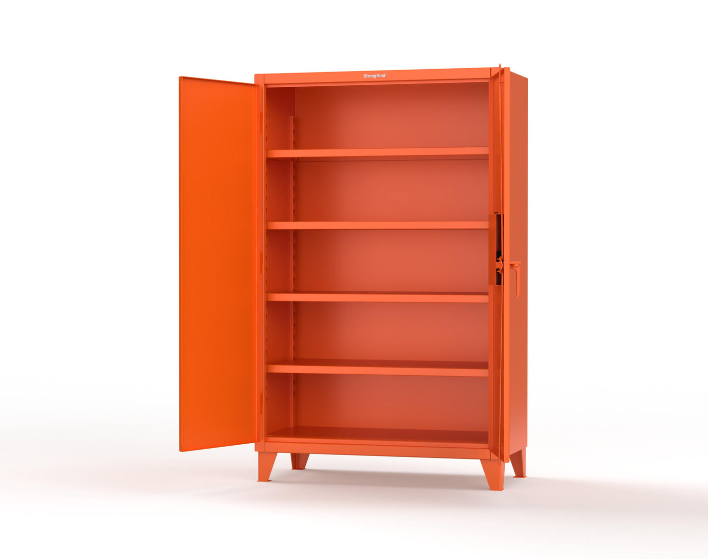 Extreme Duty 12 GA Cabinet with 4 Shelves Secured by Network-Capable Electronic Lock with Card Reader (HID) - 48 In. W x 24 In. D x 78 In. H - 46-244-NX-2009