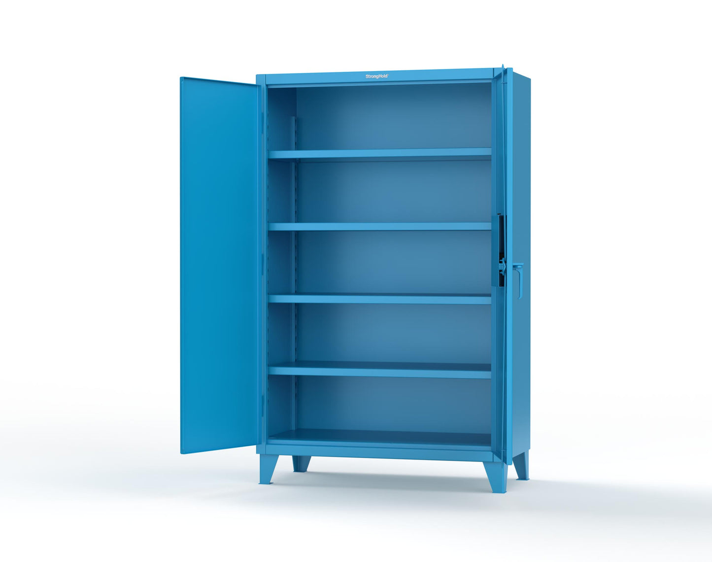 Extreme Duty 12 GA Cabinet with 4 Shelves Secured by Network-Capable Electronic Lock with Card Reader (HID) - 48 In. W x 24 In. D x 78 In. H - 46-244-NX-5012