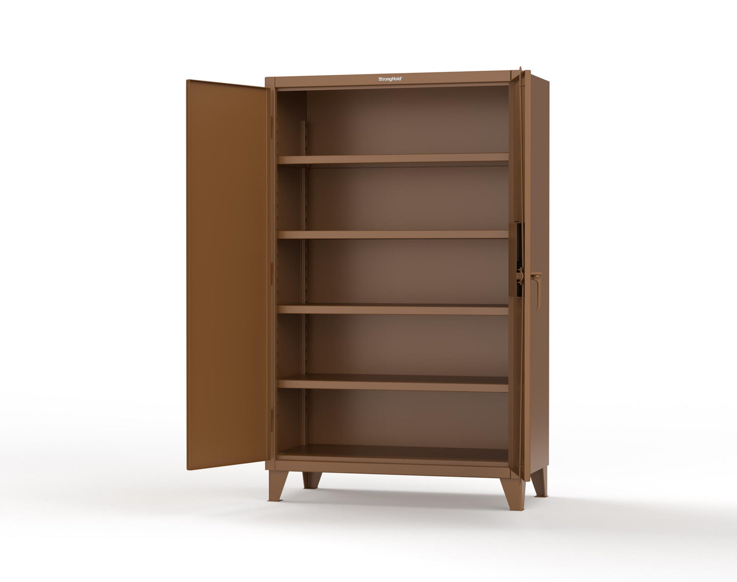 Extreme Duty 12 GA Cabinet with 4 Shelves Secured by Network-Capable Electronic Lock with Card Reader (HID) - 48 In. W x 24 In. D x 78 In. H - 46-244-NX-8008