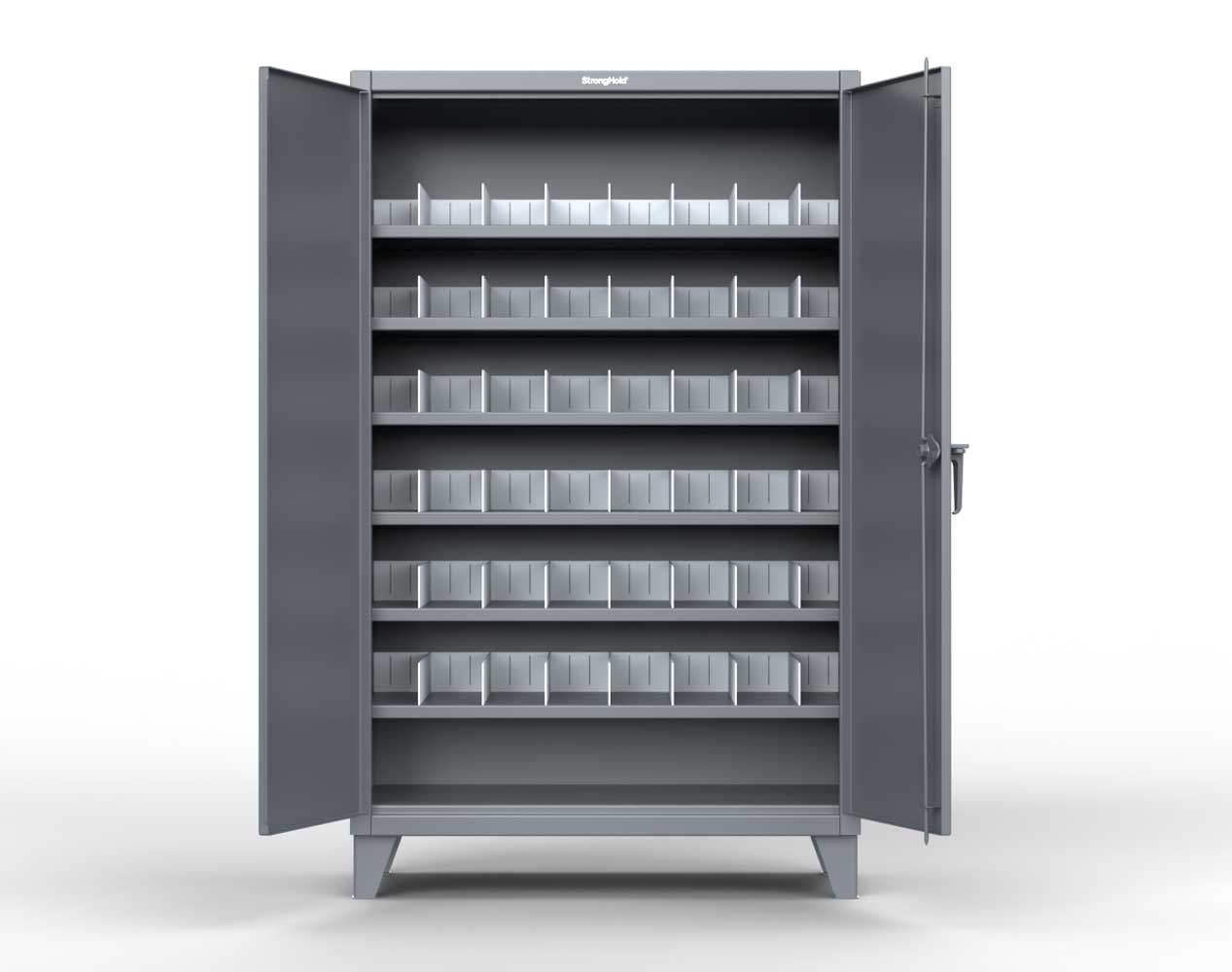 Extreme Duty 12 GA Cabinet with 6 Shelves, Shelf Dividers - 36 In. W x 24 In. D x 78 In. H