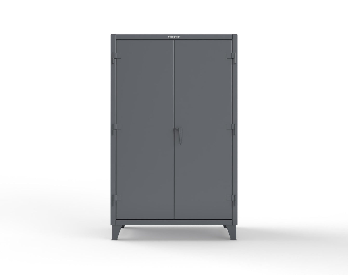 Extreme Duty 12 GA Cabinet with 6 Shelves, Shelf Dividers - 48 In. W x 24 In. D x 78 In. H - 46-246PH-42VD-7024