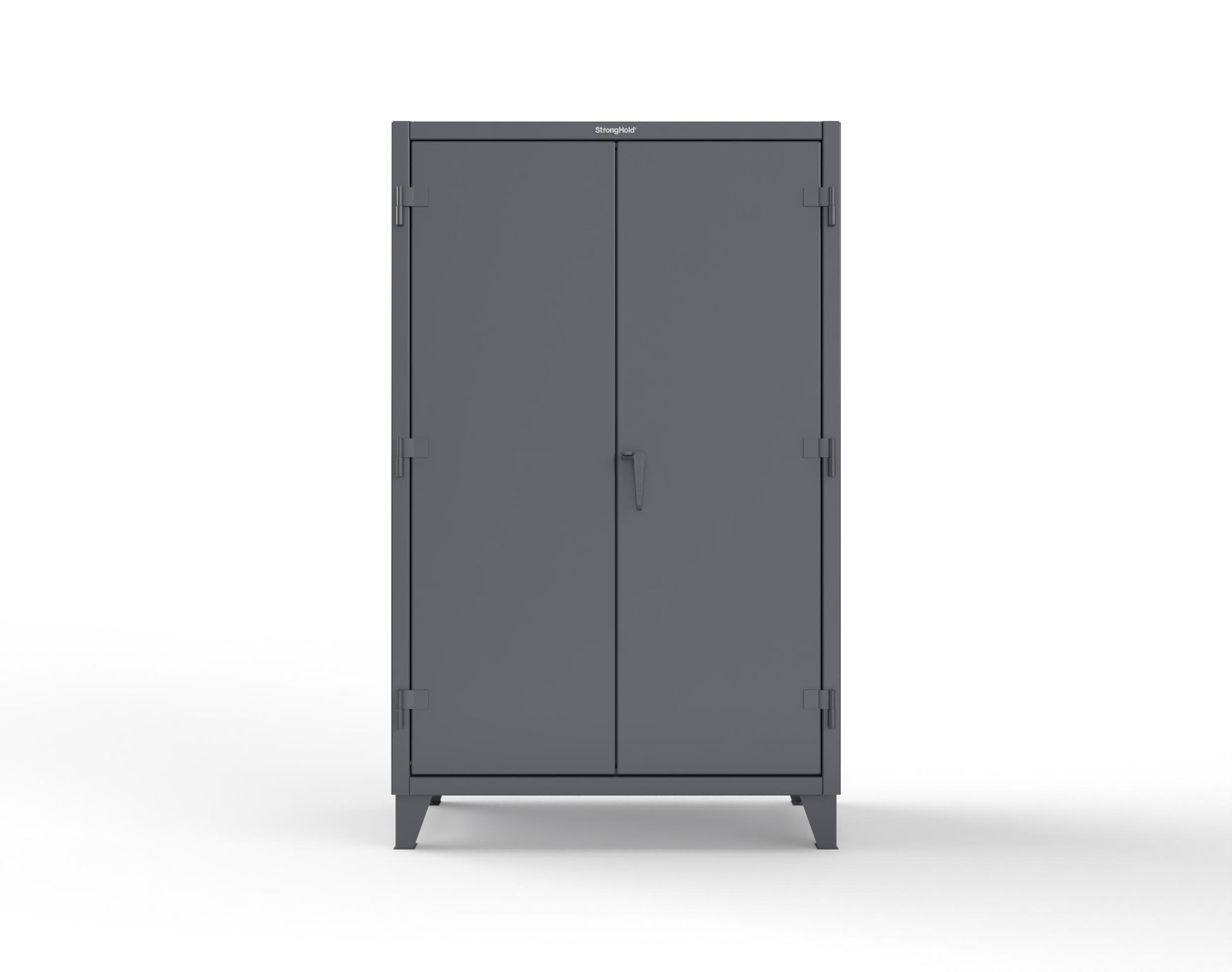 Extreme Duty 12 GA Cabinet with 6 Shelves, Shelf Dividers - 48 In. W x 24 In. D x 78 In. H - 46-246PH-42VD-7024