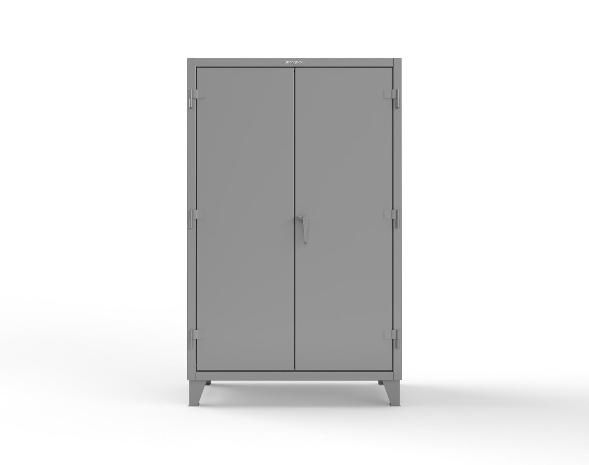 Extreme Duty 12 GA Cabinet with 6 Shelves, Shelf Dividers - 48 In. W x 24 In. D x 78 In. H - 46-246PH-42VD-7037