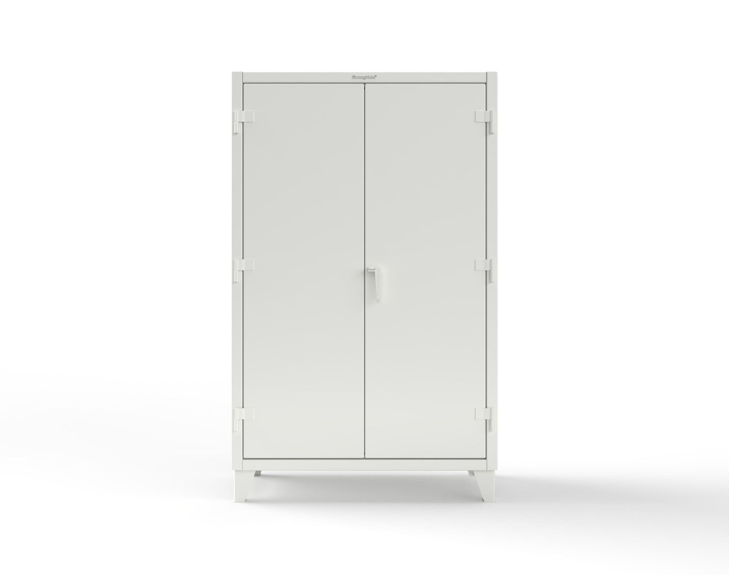 Extreme Duty 12 GA Cabinet with 6 Shelves, Shelf Dividers - 48 In. W x 24 In. D x 78 In. H - 46-246PH-42VD-9003