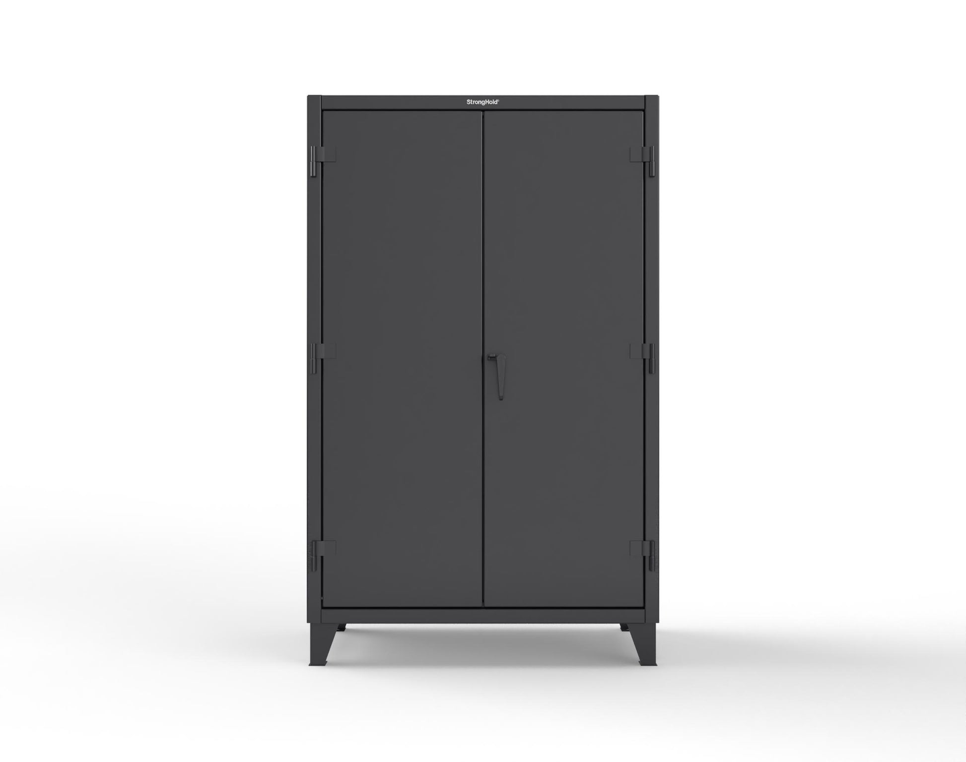 Extreme Duty 12 GA Cabinet with 6 Shelves, Shelf Dividers - 48 In. W x 24 In. D x 78 In. H - 46-246PH-42VD-9005