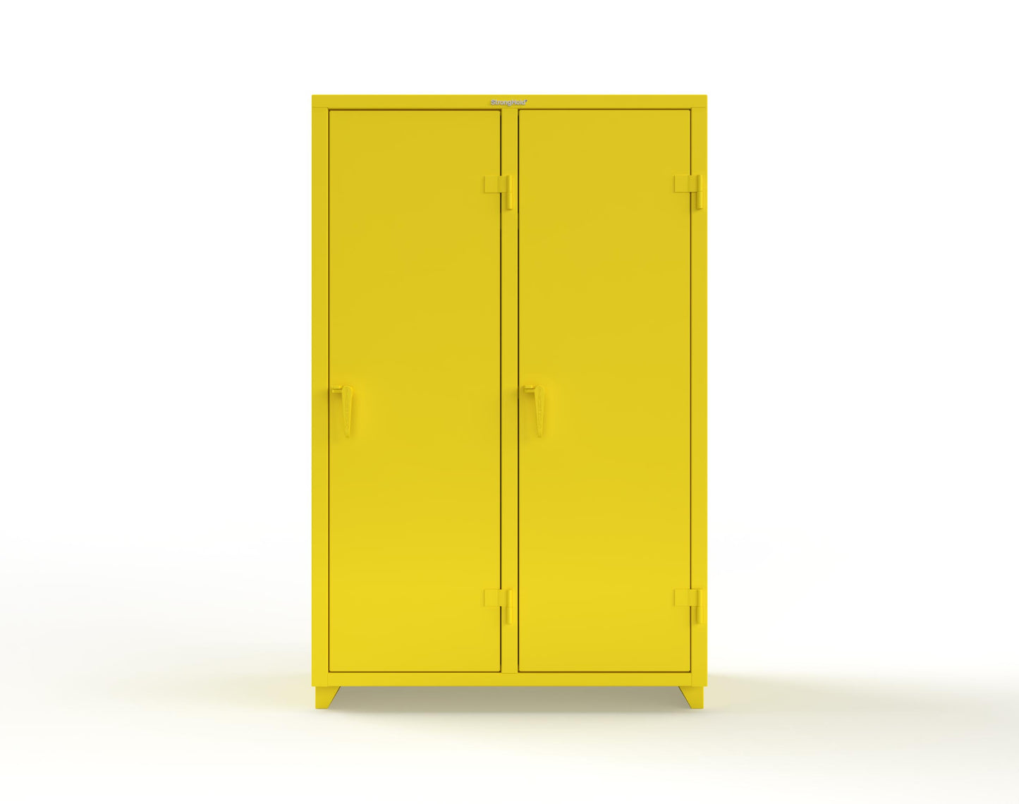Extra Heavy Duty 14 GA Single-Tier Locker with Shelf and Hanger Rod, 2 Compartments - 48 in. W x 24 in. D x 75 in. H - 46-2D-24-1T-L-1021