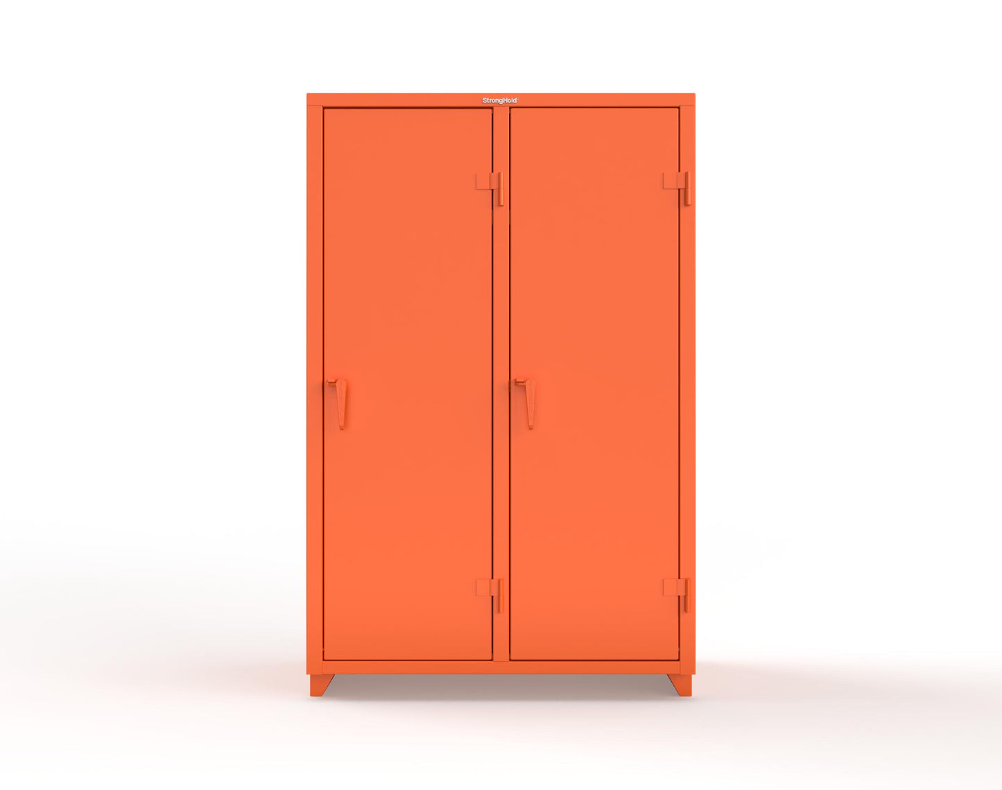 Extra Heavy Duty 14 GA Single-Tier Locker with Shelf and Hanger Rod, 2 Compartments - 48 in. W x 24 in. D x 75 in. H - 46-2D-24-1T-L-2009