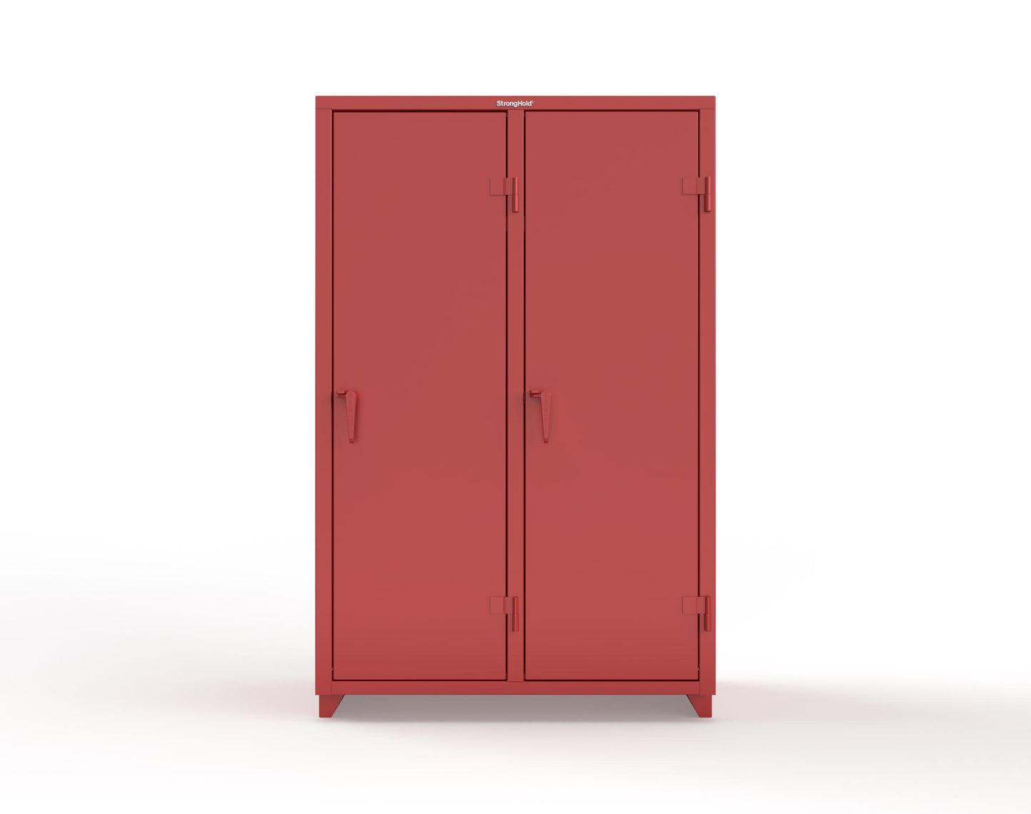 Extra Heavy Duty 14 GA Single-Tier Locker with Shelf and Hanger Rod, 2 Compartments - 48 in. W x 24 in. D x 75 in. H - 46-2D-24-1T-L-3001
