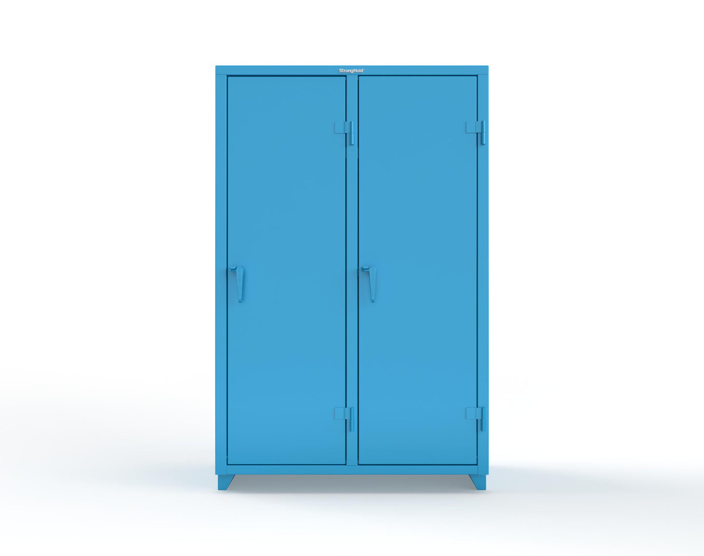Extra Heavy Duty 14 GA Single-Tier Locker with Shelf and Hanger Rod, 2 Compartments - 48 in. W x 24 in. D x 75 in. H - 46-2D-24-1T-L-5012