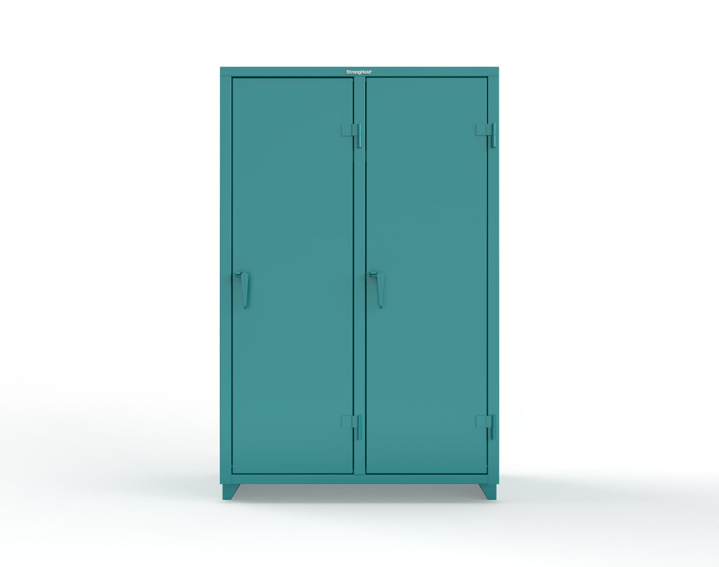 Extra Heavy Duty 14 GA Single-Tier Locker with Shelf and Hanger Rod, 2 Compartments - 48 in. W x 24 in. D x 75 in. H - 46-2D-24-1T-L-5021