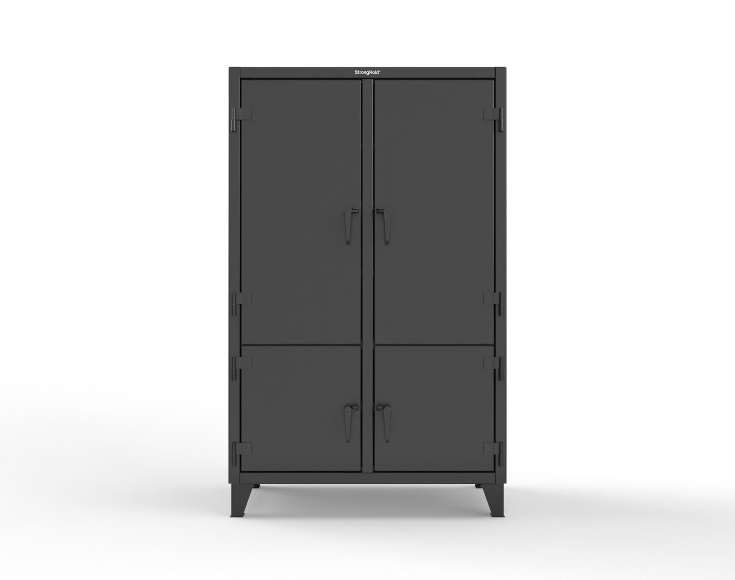 Extreme Duty 12 GA Cabinet with 4 Locking Doors - 48 In. W x 24 In. D x 78 In. H - 46-4D-248-9005
