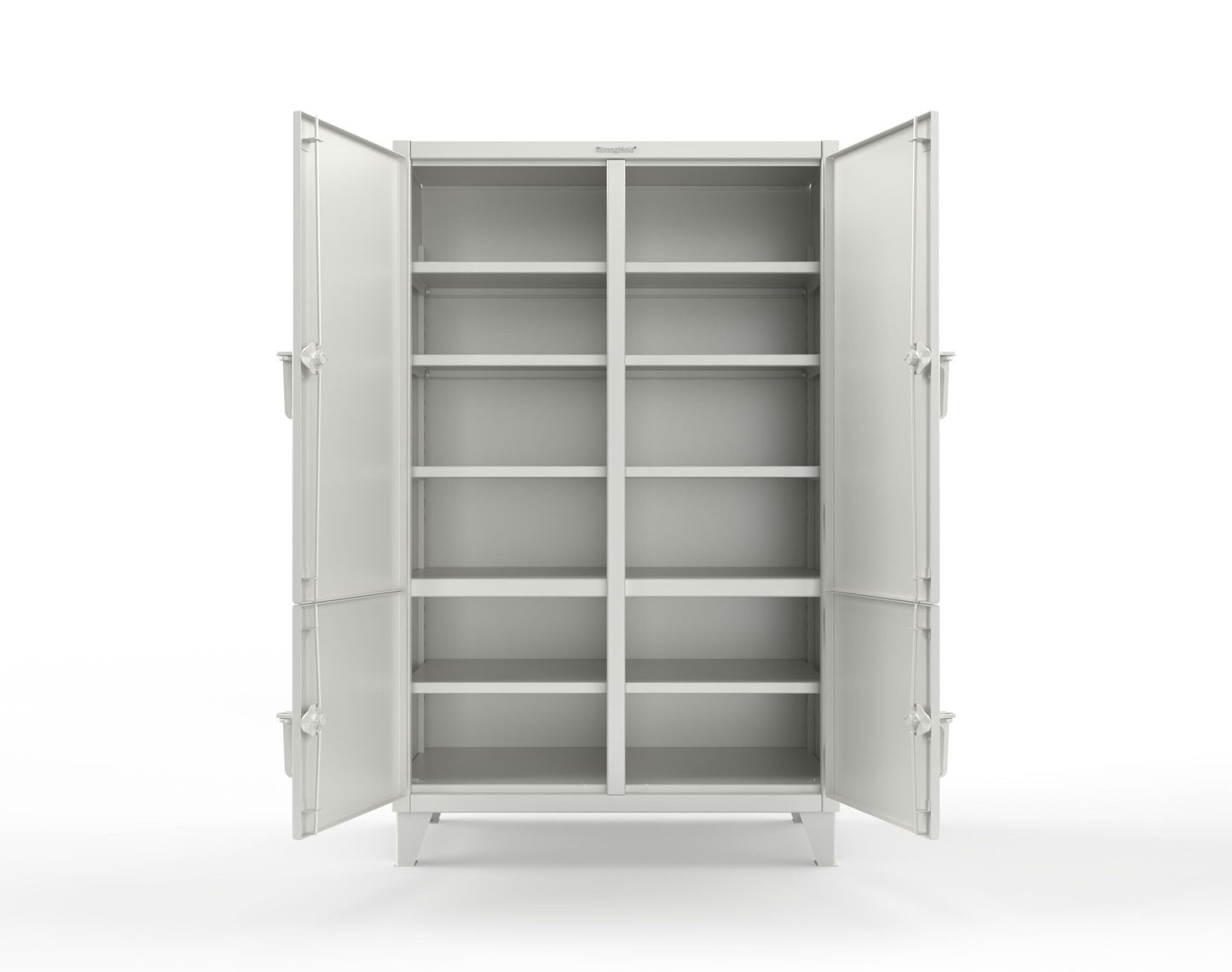 Extreme Duty 12 GA Cabinet with 4 Locking Doors - 48 In. W x 24 In. D x 78 In. H - 46-4D-248-9003