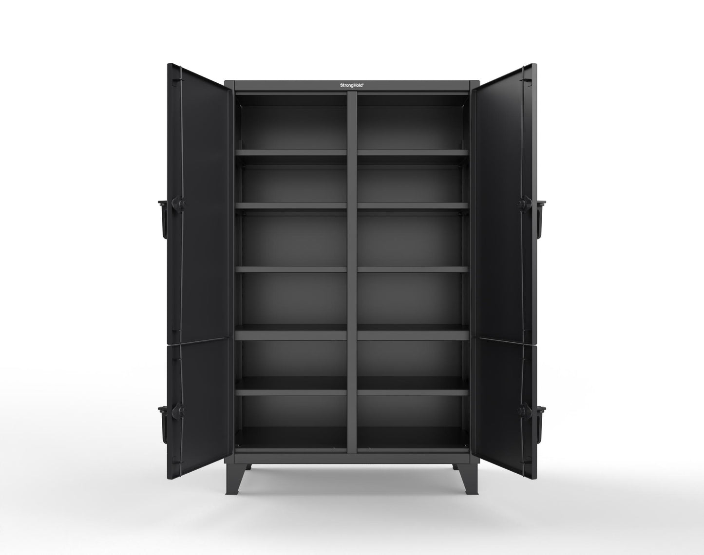 Extreme Duty 12 GA Cabinet with 4 Locking Doors - 48 In. W x 24 In. D x 78 In. H - 46-4D-248-9005