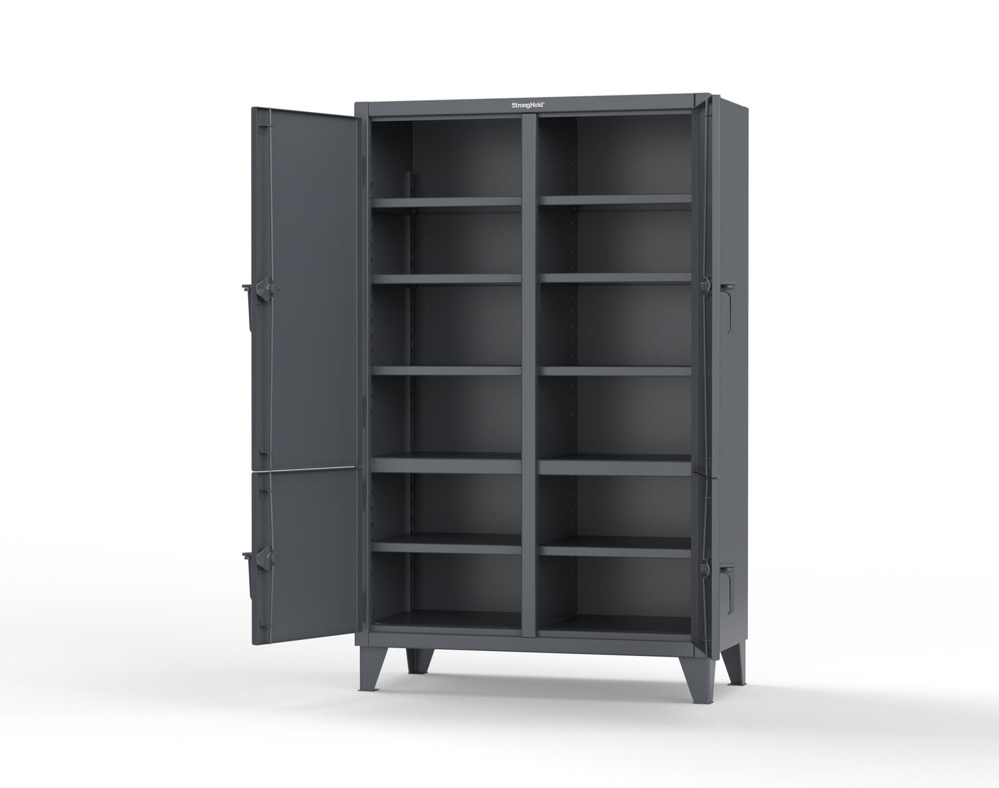 Extreme Duty 12 GA Cabinet with 4 Locking Doors - 48 In. W x 24 In. D x 78 In. H - 46-4D-248-7024