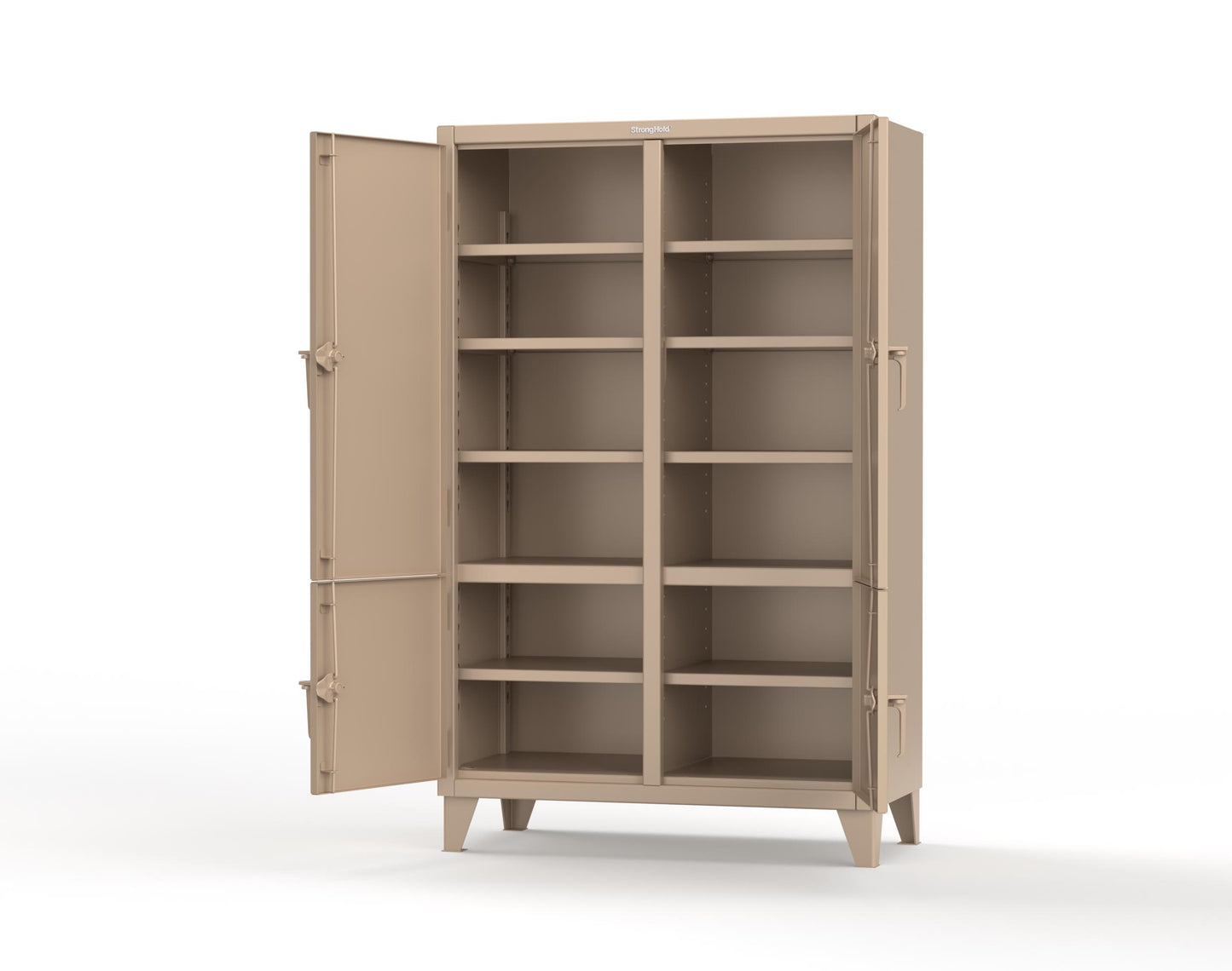 Extreme Duty 12 GA Cabinet with 4 Locking Doors - 48 In. W x 24 In. D x 78 In. H - 46-4D-248-1019