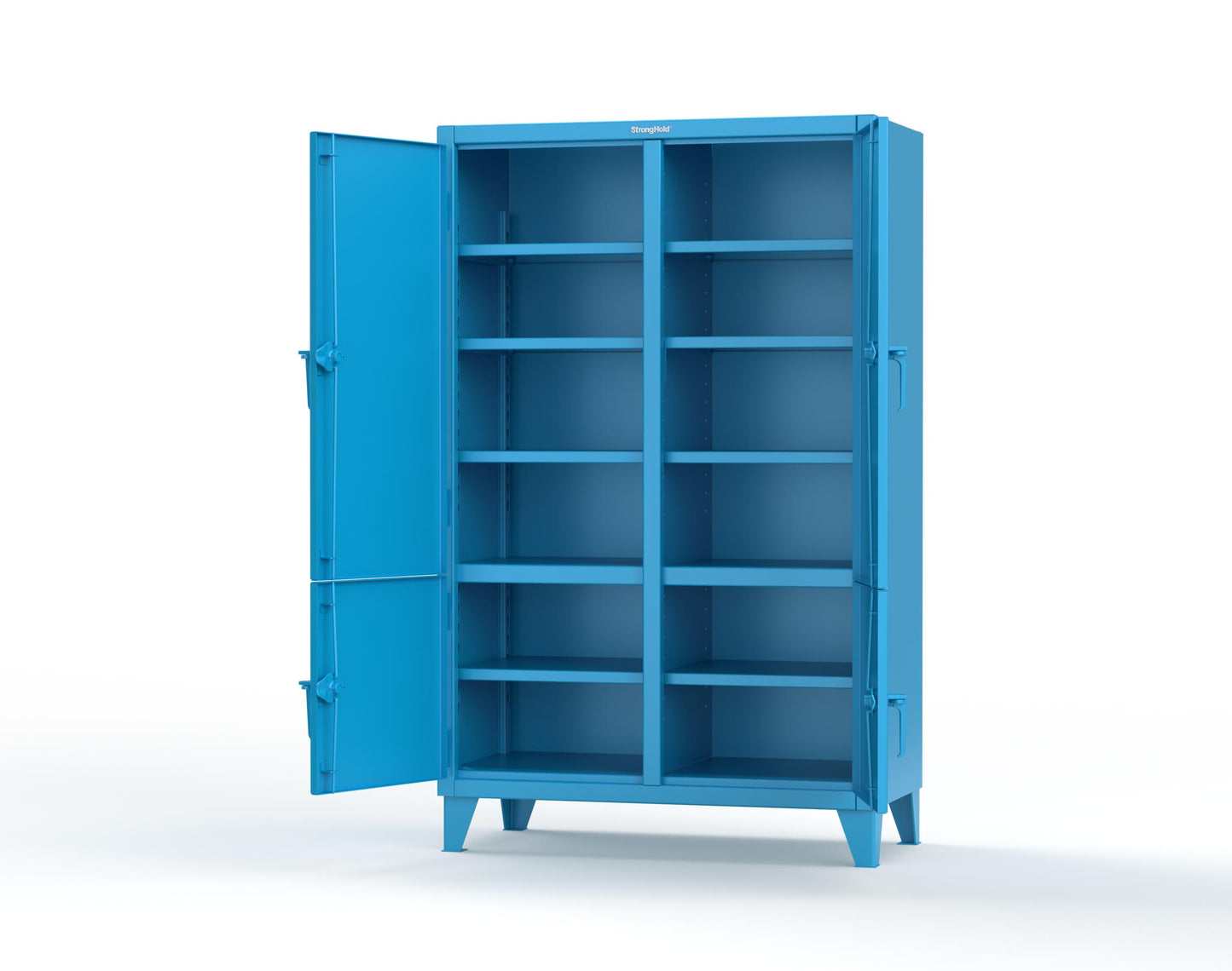 Extreme Duty 12 GA Cabinet with 4 Locking Doors - 48 In. W x 24 In. D x 78 In. H - 46-4D-248-5012