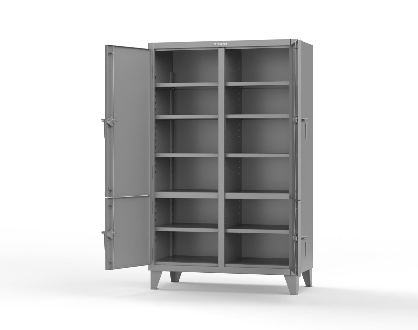 Extreme Duty 12 GA Cabinet with 4 Locking Doors - 48 In. W x 24 In. D x 78 In. H - 46-4D-248-7037