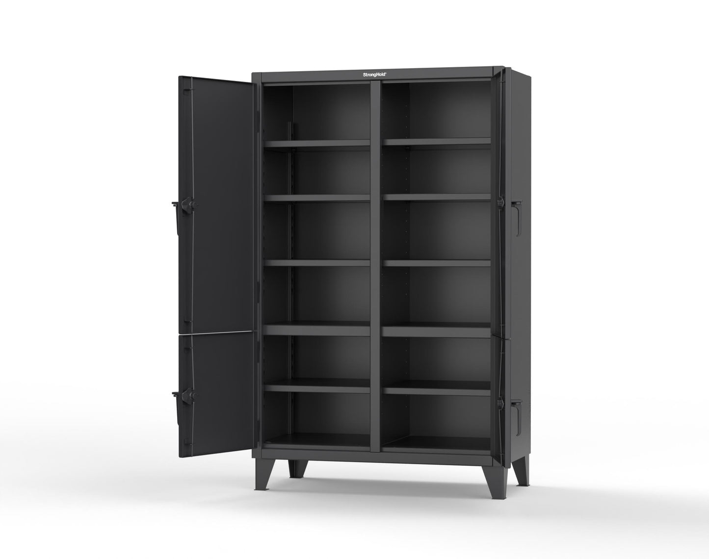 Extreme Duty 12 GA Cabinet with 4 Locking Doors - 48 In. W x 24 In. D x 78 In. H - 46-4D-248-9005