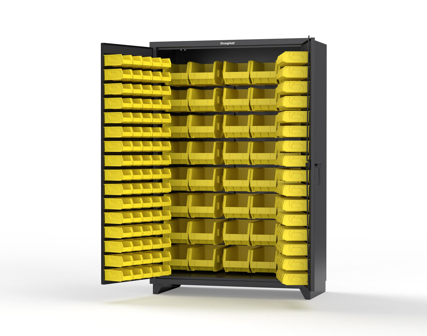 Extra Heavy Duty 14 GA All Bin Cabinet - 48 In. W x 24 In. D x 75 In. H - 46-BB-240-L-9005