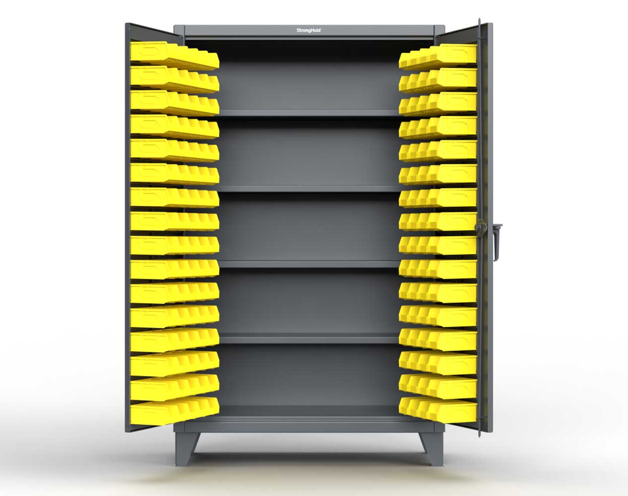 Extreme Duty 12 GA Bin Cabinet with 4 Shelves - 36 In. W x 24 In. D x 78 In. H