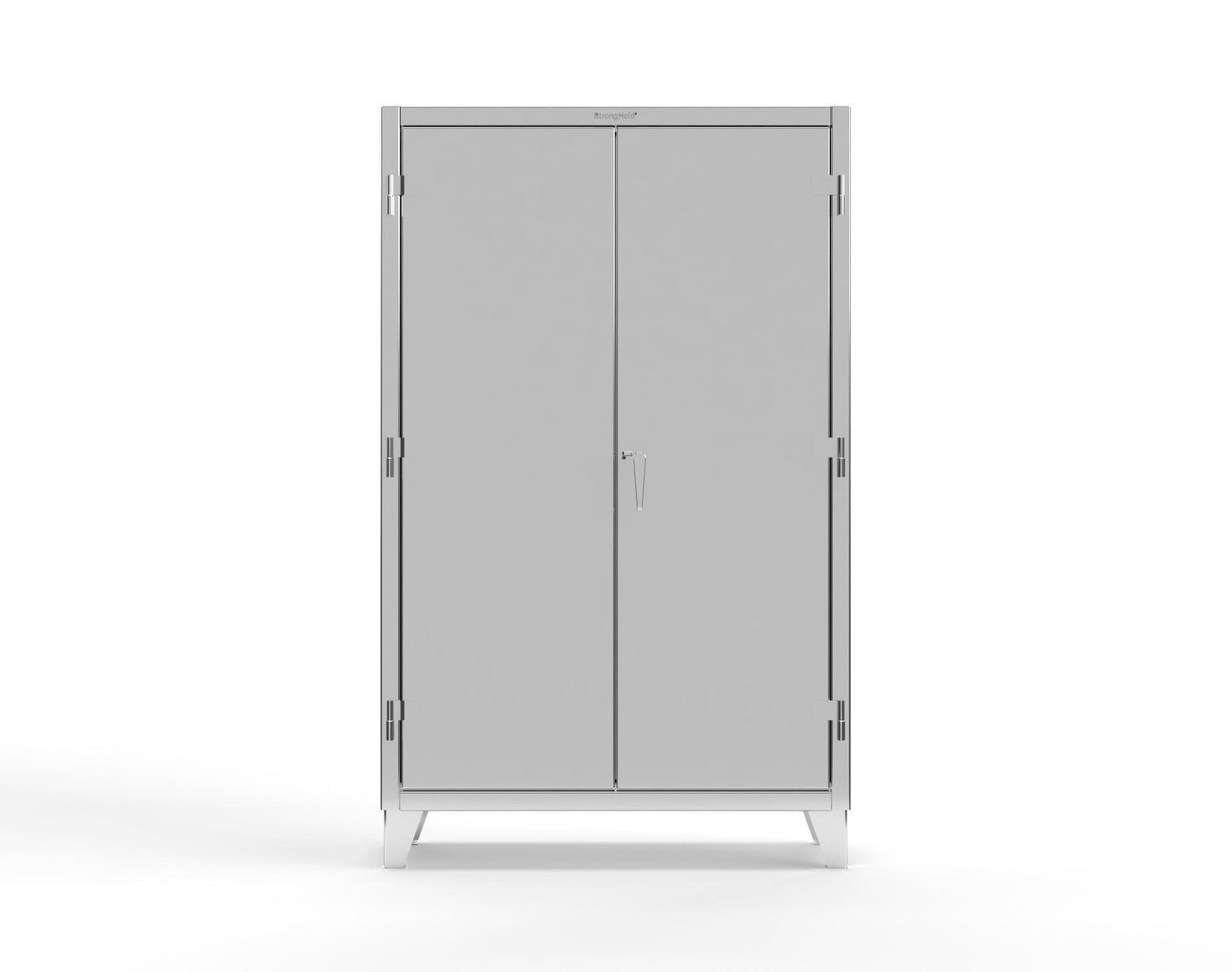 Extreme Duty 12 GA Stainless Steel Bin Cabinet with 4 Shelves - 48 In. W x 24 In. D x 78 In. H - 46-BS-244-SS