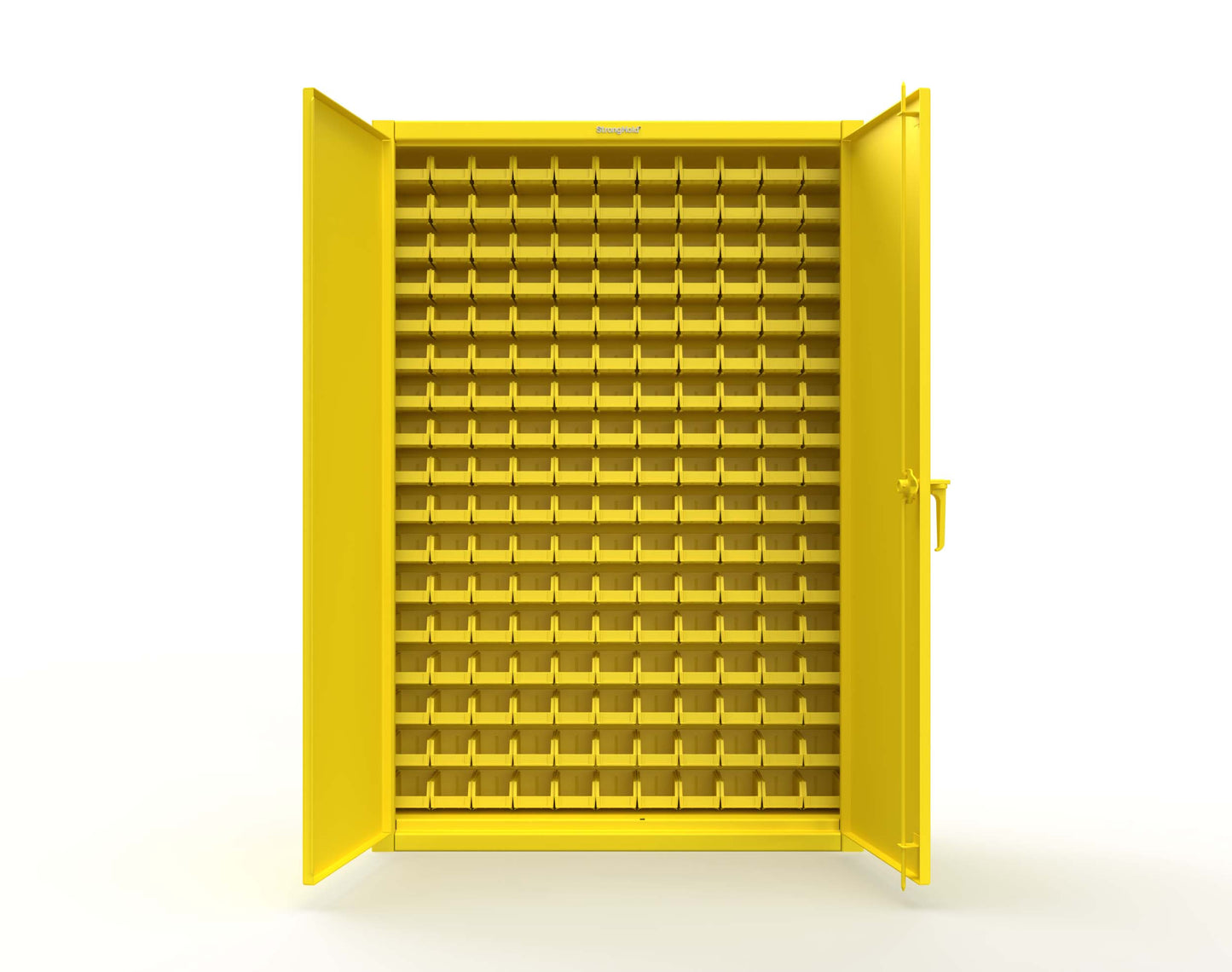 Extreme Duty 12 GA Industrial Slim-Line Cabinet with Bins - 48 In. W x 10 In. D x 72 In. H - 46-BSC-100-1021