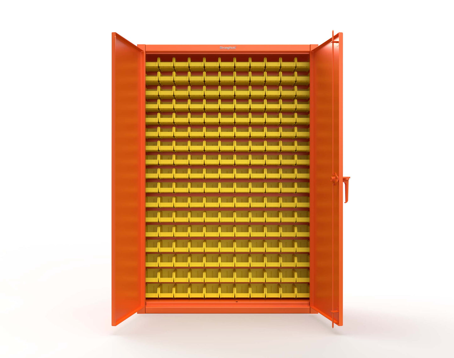 Extreme Duty 12 GA Industrial Slim-Line Cabinet with Bins - 48 In. W x 10 In. D x 72 In. H - 46-BSC-100-2009