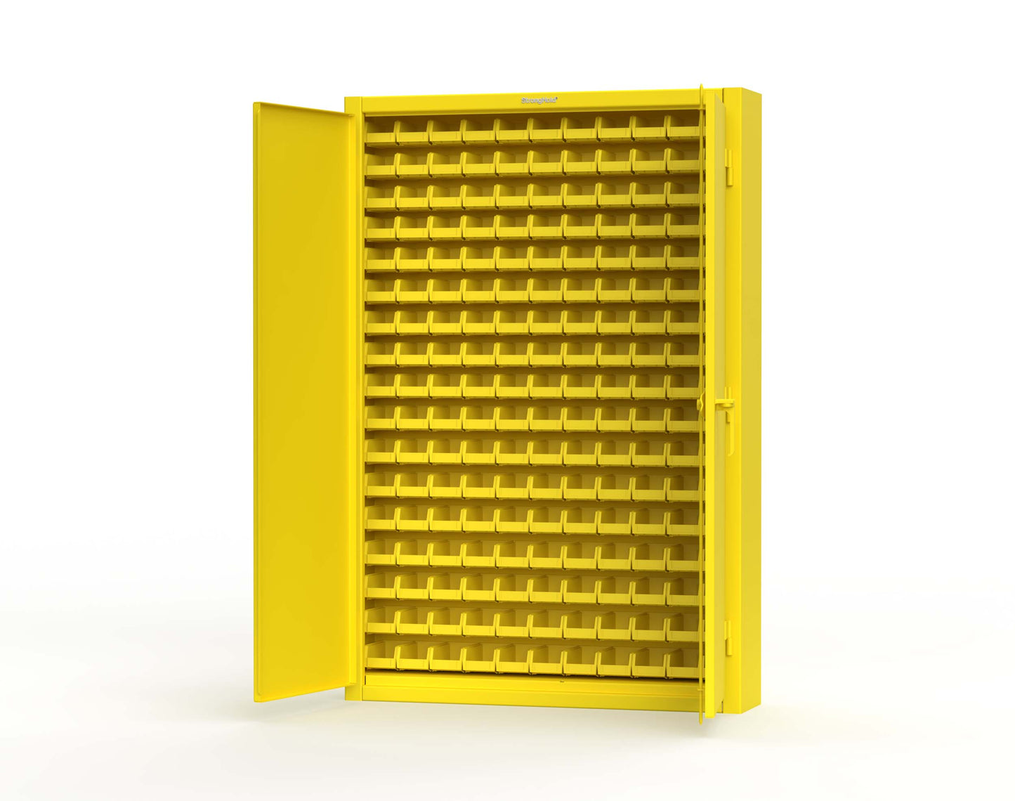 Extreme Duty 12 GA Industrial Slim-Line Cabinet with Bins - 48 In. W x 10 In. D x 72 In. H - 46-BSC-100-1021