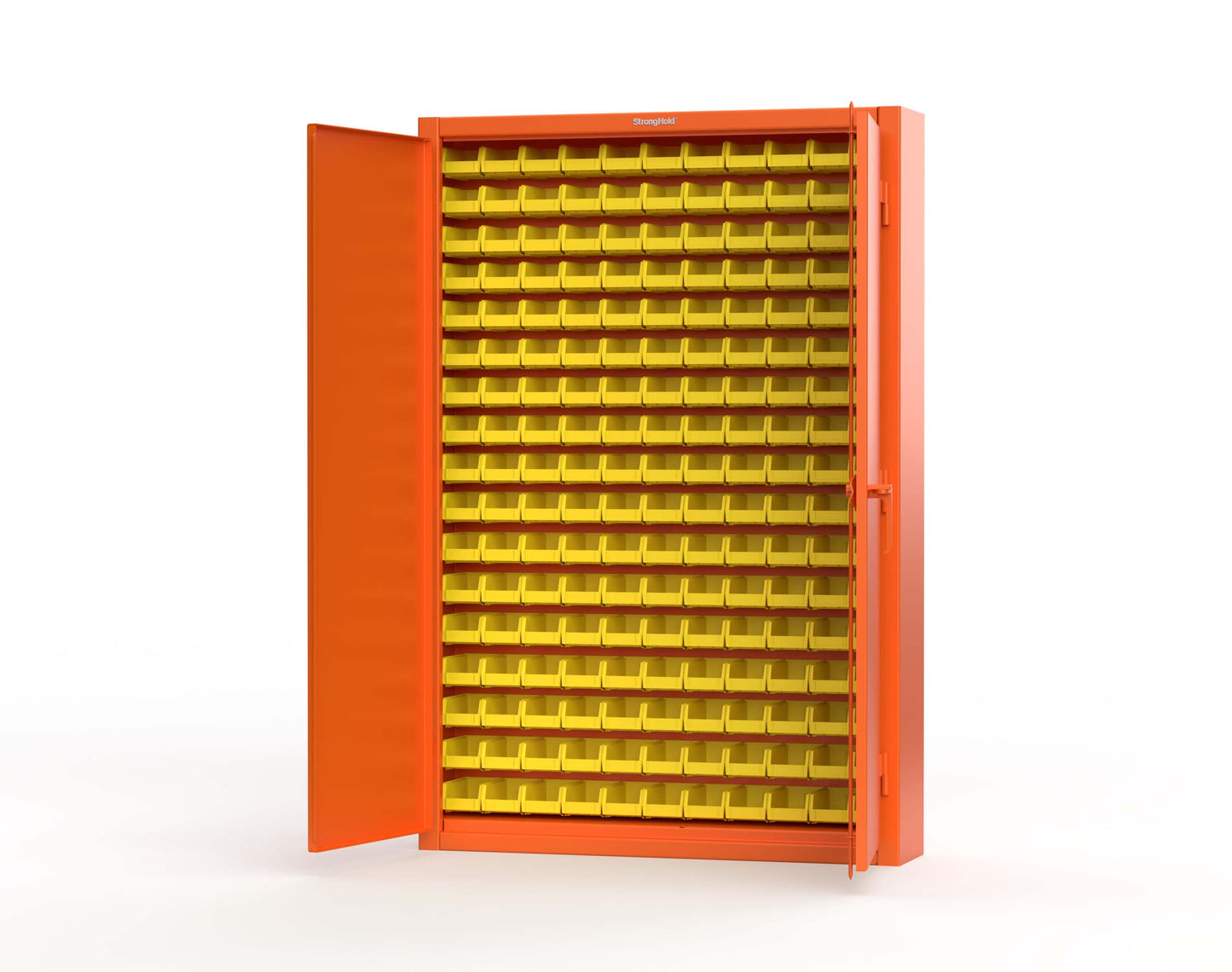 Extreme Duty 12 GA Industrial Slim-Line Cabinet with Bins - 48 In. W x 10 In. D x 72 In. H - 46-BSC-100-2009