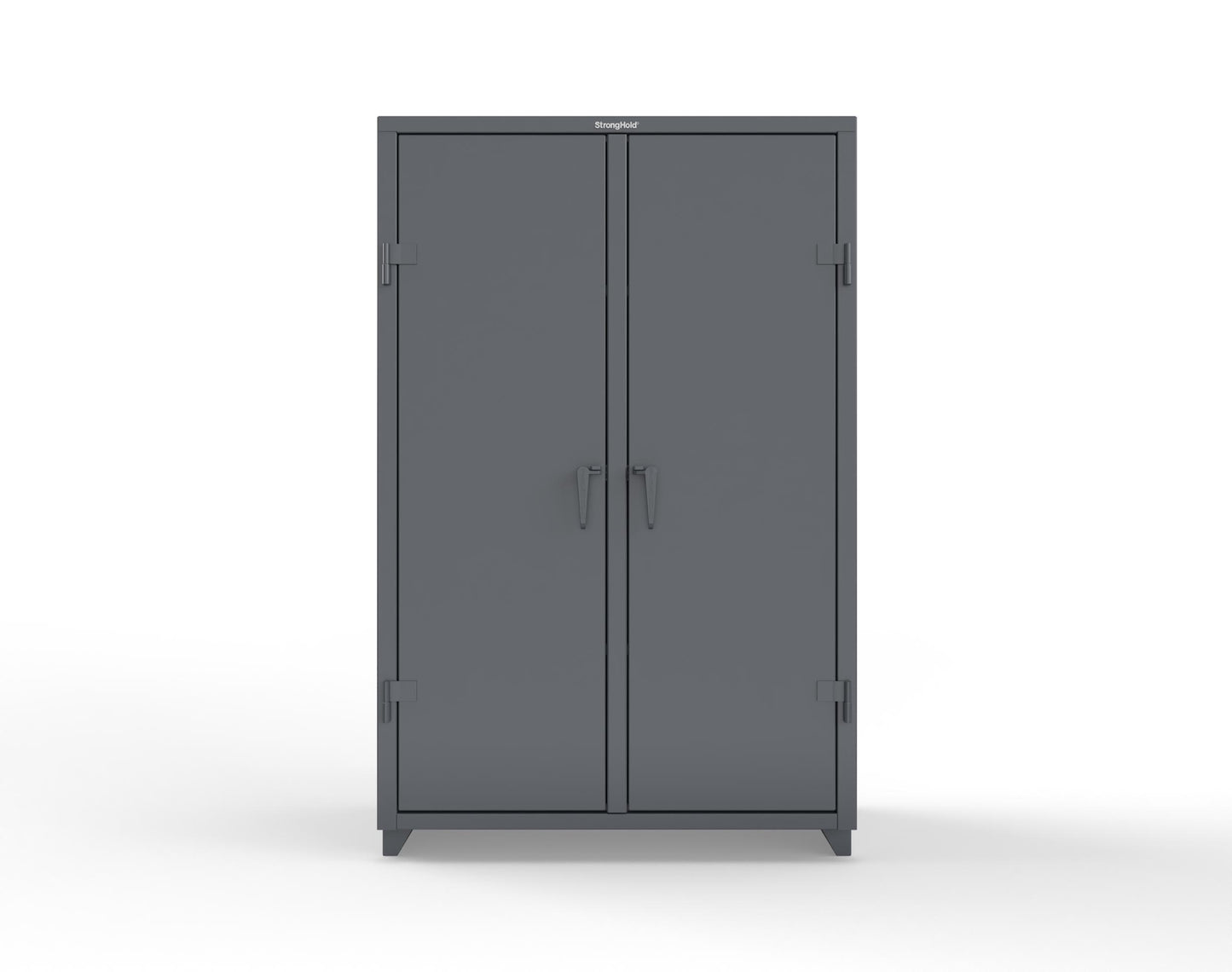 Extra Heavy Duty 14 GA Double Shift Cabinet with 6 Shelves - 48 In. W x 24 In. D x 75 In. H - 46-DS-246-L-7024
