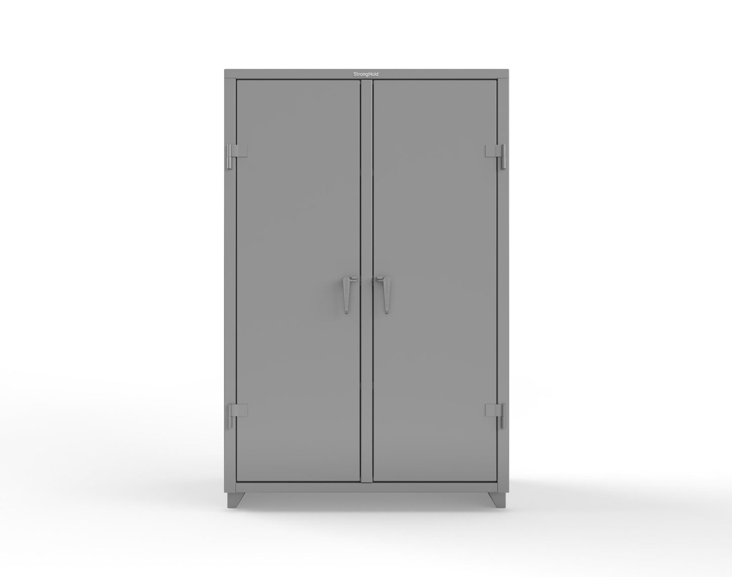 Extra Heavy Duty 14 GA Double Shift Cabinet with 6 Shelves - 48 In. W x 24 In. D x 75 In. H - 46-DS-246-L-7037