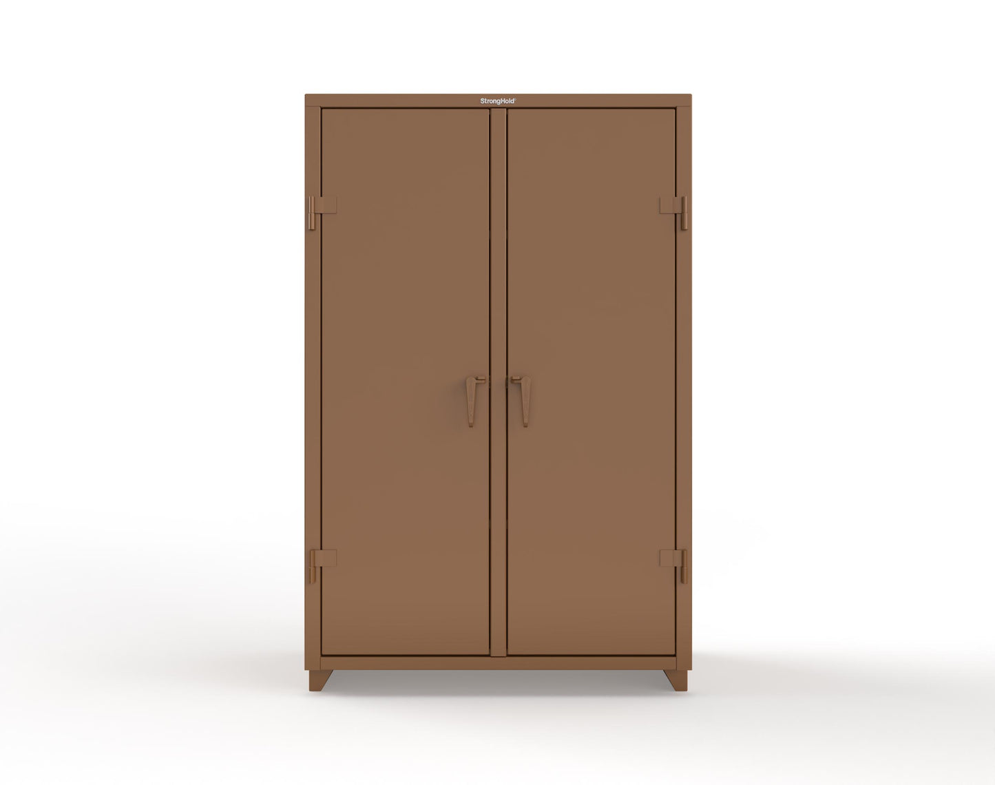 Extra Heavy Duty 14 GA Double Shift Cabinet with 6 Shelves - 48 In. W x 24 In. D x 75 In. H - 46-DS-246-L-8008
