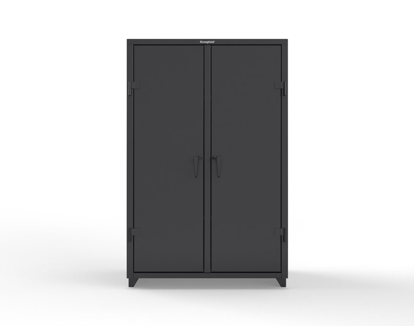 Extra Heavy Duty 14 GA Double Shift Cabinet with 6 Shelves - 48 In. W x 24 In. D x 75 In. H - 46-DS-246-L-9005