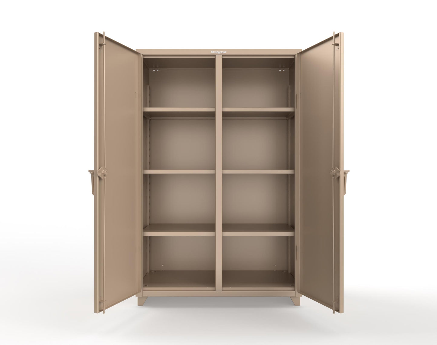 Extra Heavy Duty 14 GA Double Shift Cabinet with 6 Shelves - 48 In. W x 24 In. D x 75 In. H - 46-DS-246-L-1019