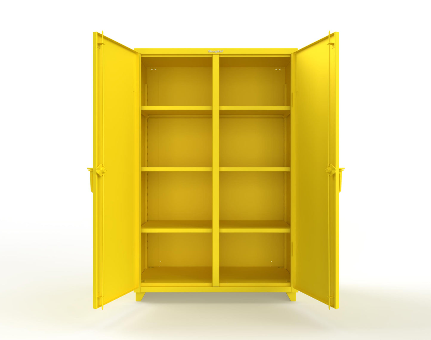 Extra Heavy Duty 14 GA Double Shift Cabinet with 6 Shelves - 48 In. W x 24 In. D x 75 In. H - 46-DS-246-L-1021