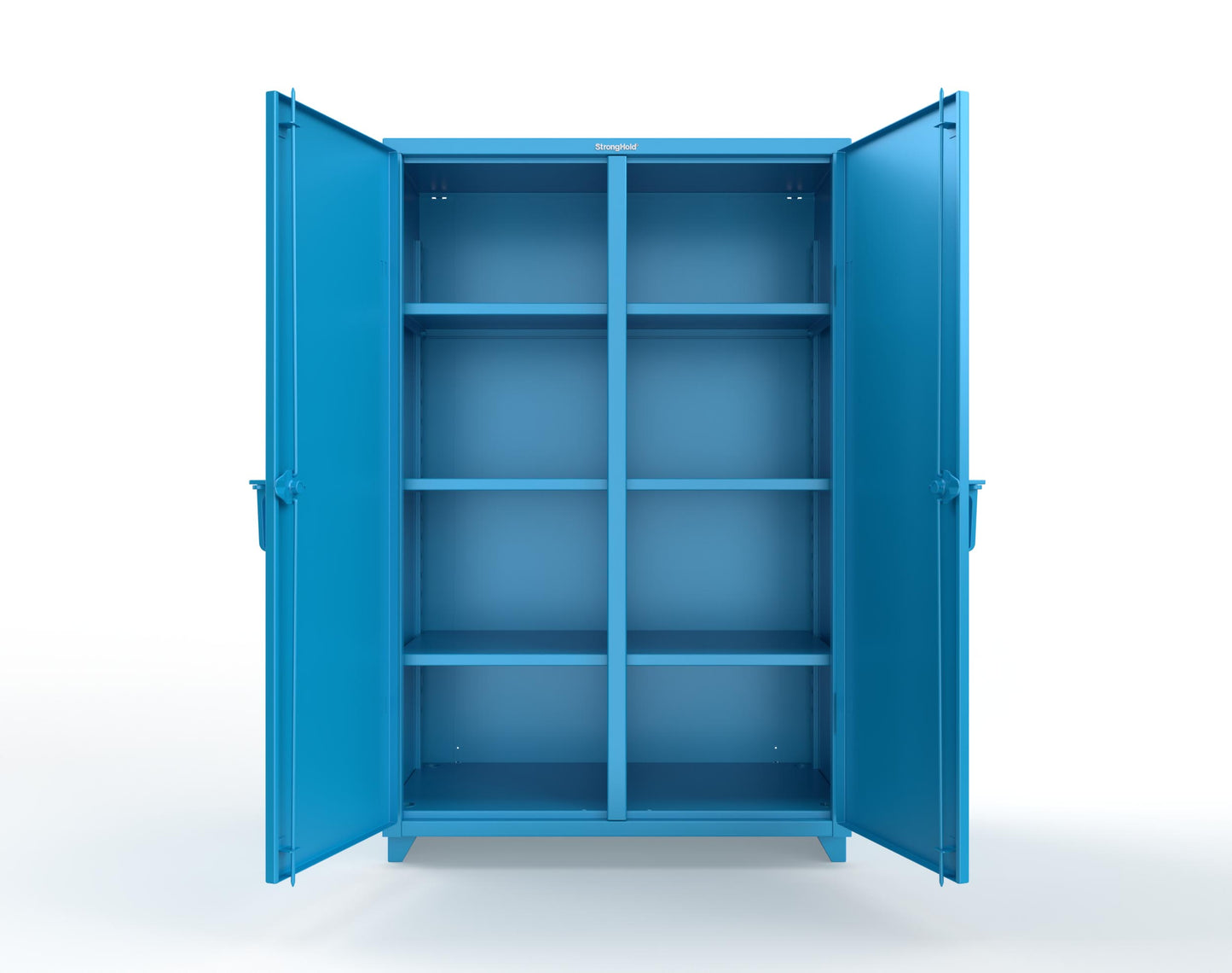 Extra Heavy Duty 14 GA Double Shift Cabinet with 6 Shelves - 48 In. W x 24 In. D x 75 In. H - 46-DS-246-L-5012