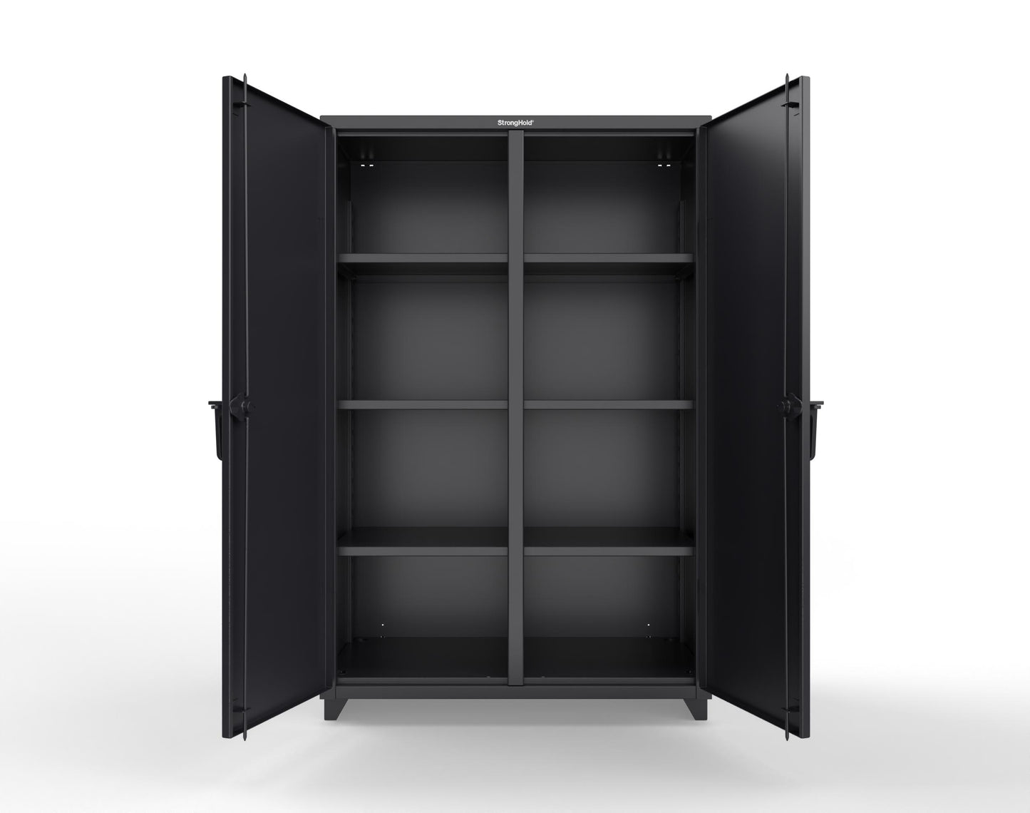 Extra Heavy Duty 14 GA Double Shift Cabinet with 6 Shelves - 48 In. W x 24 In. D x 75 In. H - 46-DS-246-L-9005