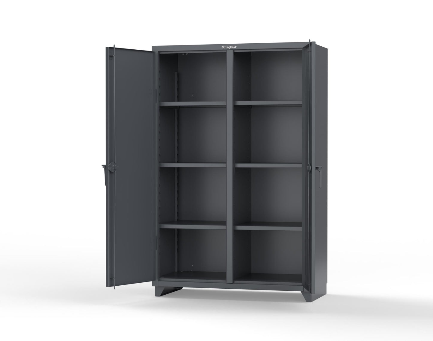 Extra Heavy Duty 14 GA Double Shift Cabinet with 6 Shelves - 48 In. W x 24 In. D x 75 In. H - 46-DS-246-L-7024