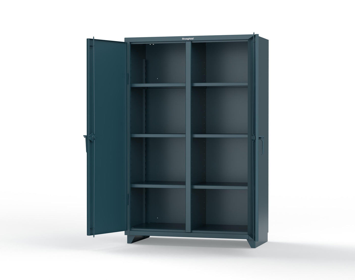 Extra Heavy Duty 14 GA Double Shift Cabinet with 6 Shelves - 48 In. W x 24 In. D x 75 In. H - 46-DS-246-L-5001