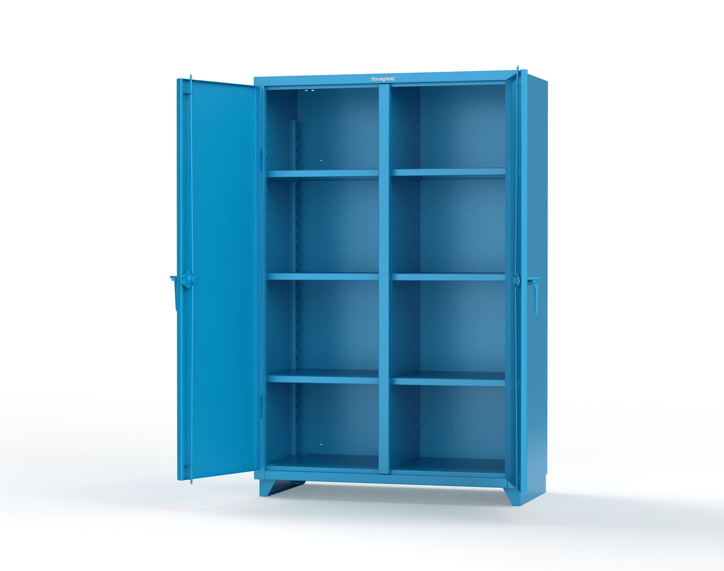 Extra Heavy Duty 14 GA Double Shift Cabinet with 6 Shelves - 48 In. W x 24 In. D x 75 In. H - 46-DS-246-L-5012