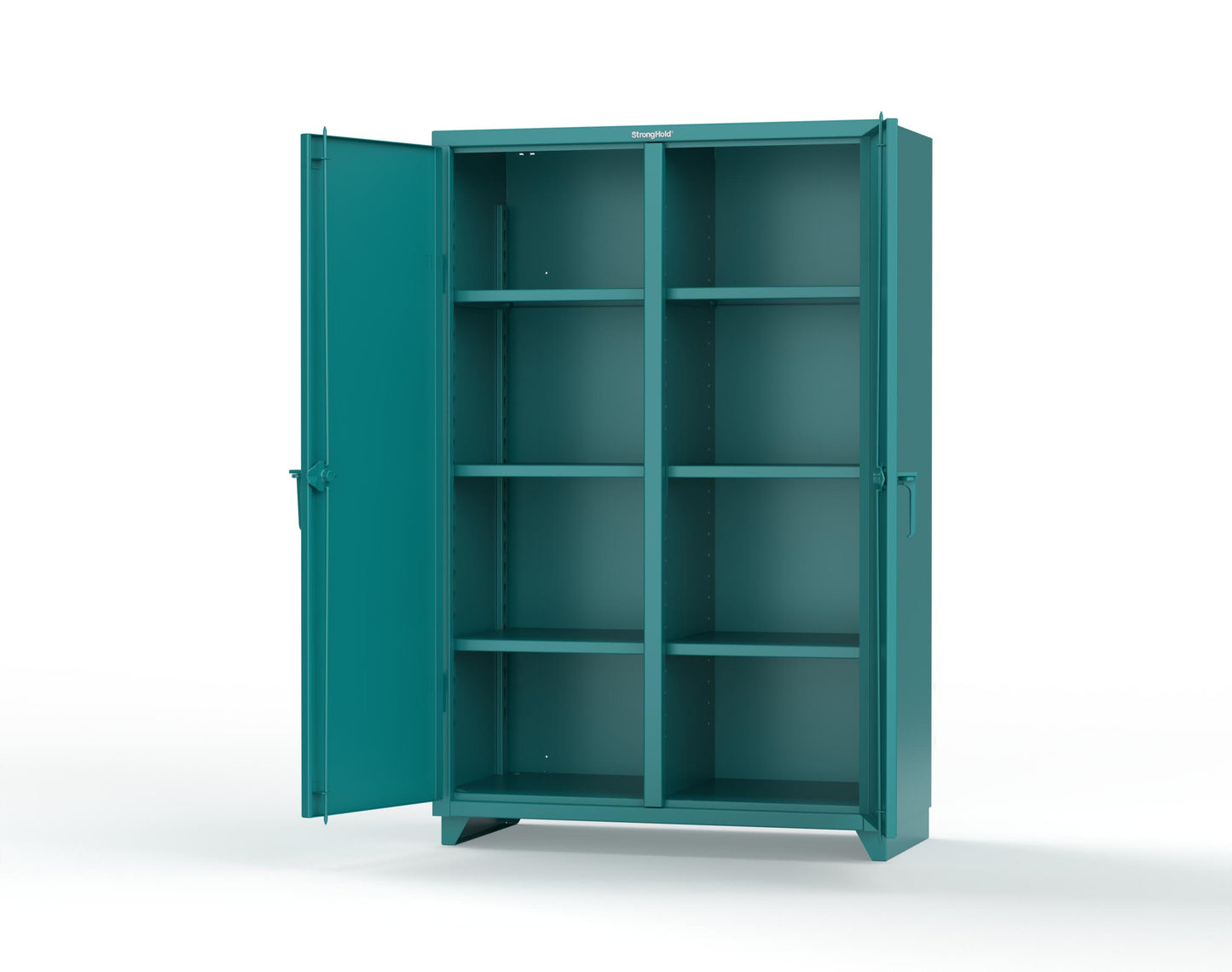 Extra Heavy Duty 14 GA Double Shift Cabinet with 6 Shelves - 48 In. W x 24 In. D x 75 In. H - 46-DS-246-L-5021