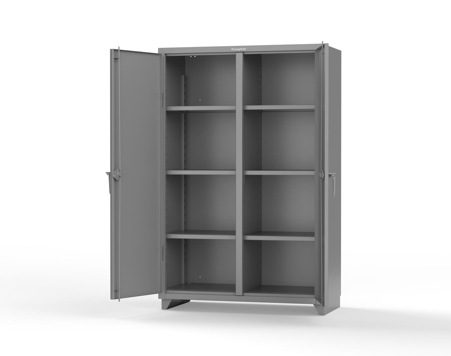Extra Heavy Duty 14 GA Double Shift Cabinet with 6 Shelves - 48 In. W x 24 In. D x 75 In. H - 46-DS-246-L-7037