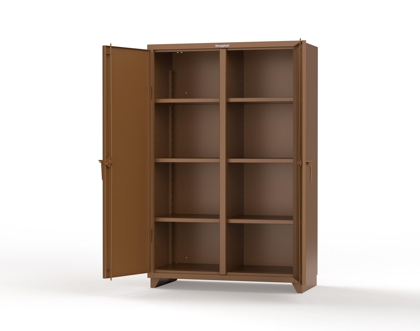 Extra Heavy Duty 14 GA Double Shift Cabinet with 6 Shelves - 48 In. W x 24 In. D x 75 In. H - 46-DS-246-L-8008