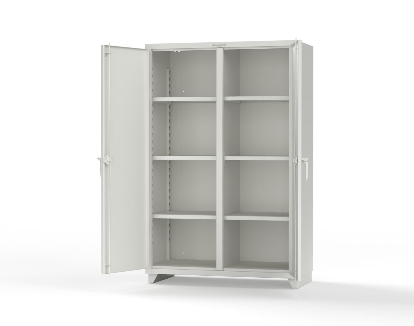 Extra Heavy Duty 14 GA Double Shift Cabinet with 6 Shelves - 48 In. W x 24 In. D x 75 In. H - 46-DS-246-L-9003