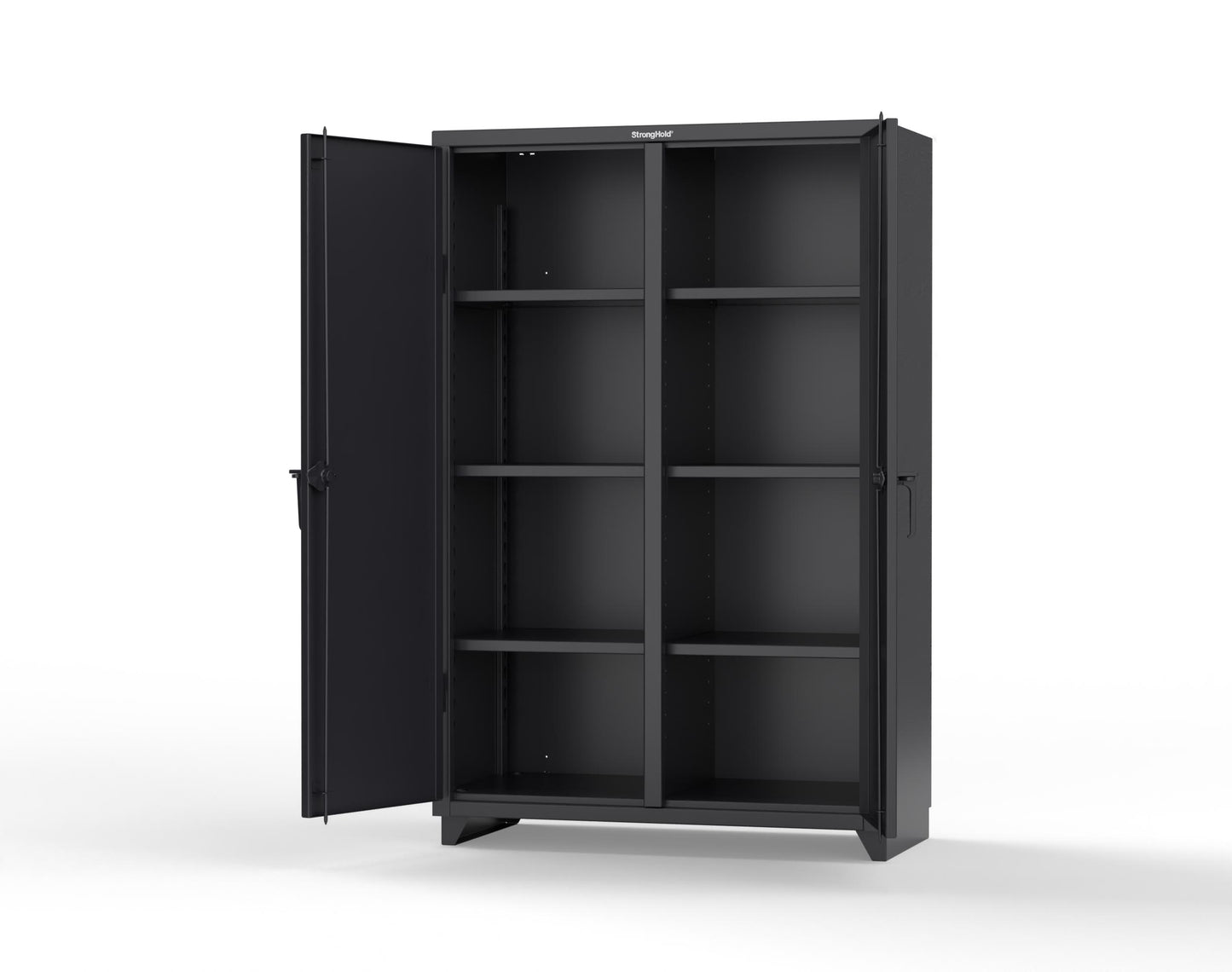 Extra Heavy Duty 14 GA Double Shift Cabinet with 6 Shelves - 48 In. W x 24 In. D x 75 In. H - 46-DS-246-L-9005