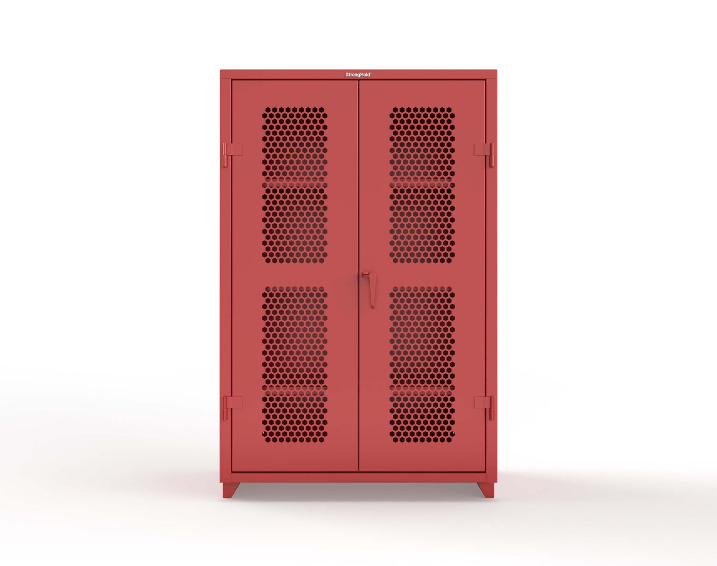 Extra Heavy Duty 14 GA Cabinet with Ventilated (Hex) Doors - 48 In. W x 24 In. D x 75 In. H - 46-H-243-L-3001